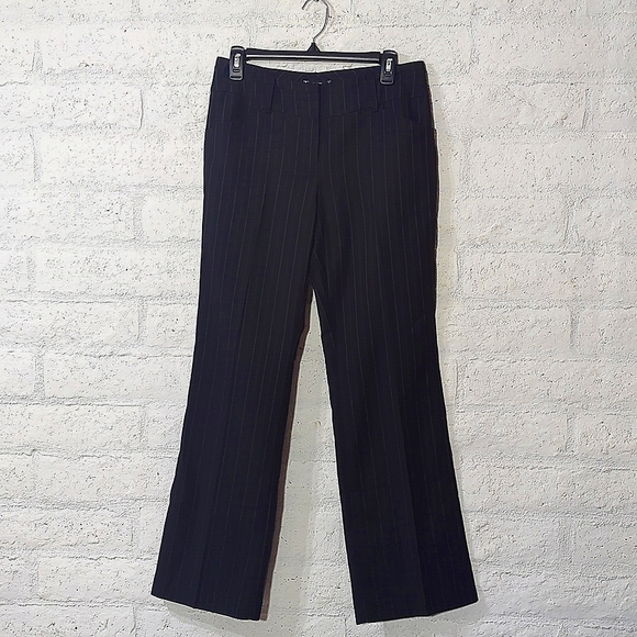 Y2K Black Pinstripe Flare Pants - Picture 4 of 6